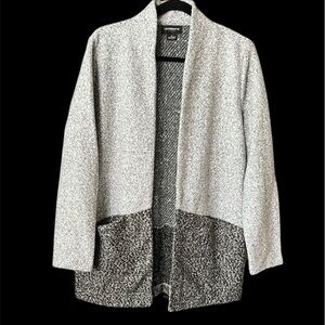 Liz Claiborne Gray and Black Cape Sweater